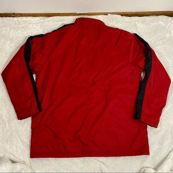 Nike Fleece-Lined Nylon Jacket Men’s Size XL Red Black - Picture 2 of 10